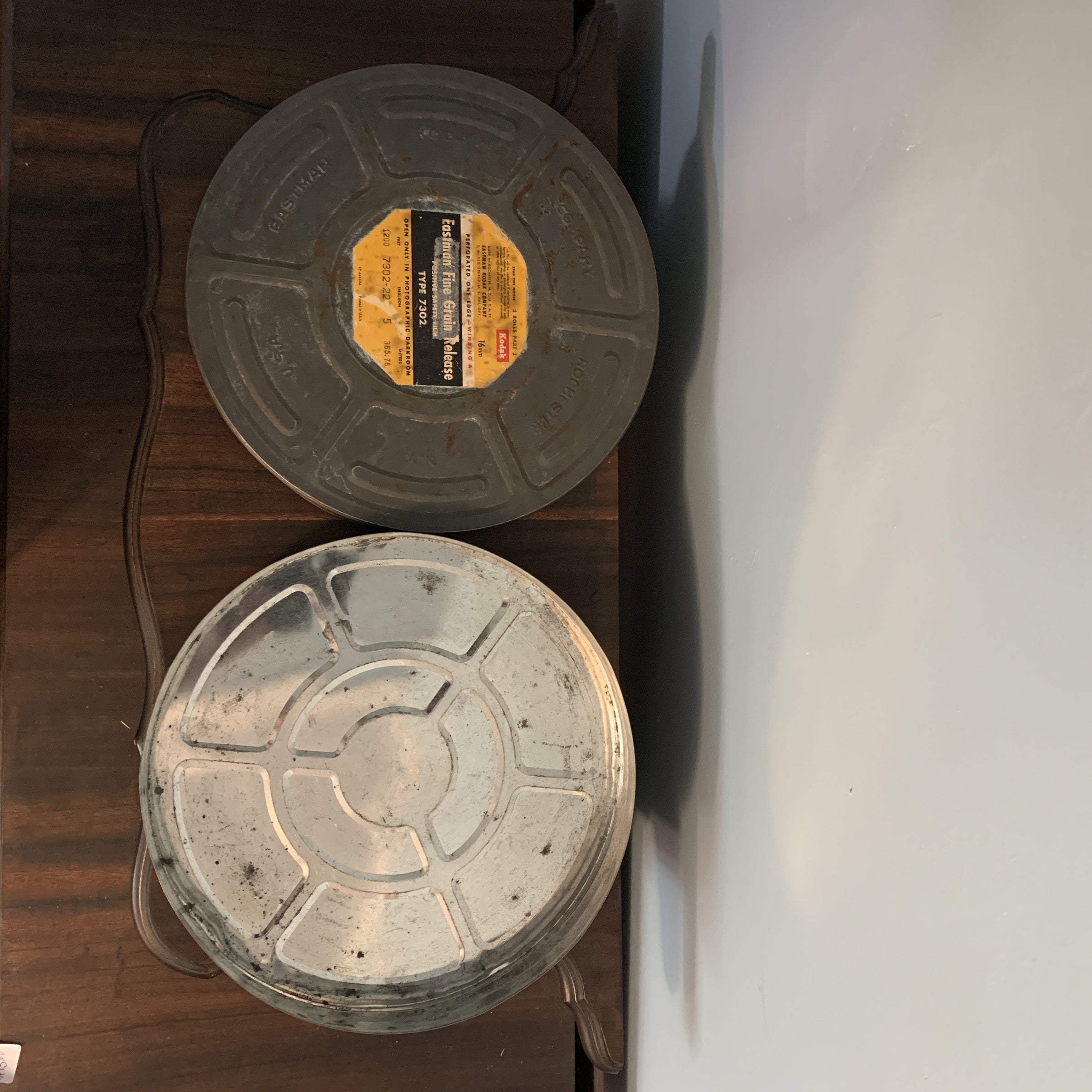 Lot of Vintage Home Movie Film Reel and Tin Canisters Metal Reel